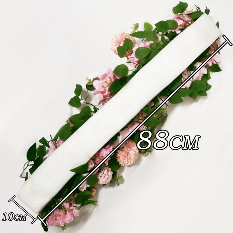 50/100cm DIY Romantic Wedding Silk Peonies Rose Flower Wall Arrangement Supplies Artificial Row Decor Iron Arch Backdrop