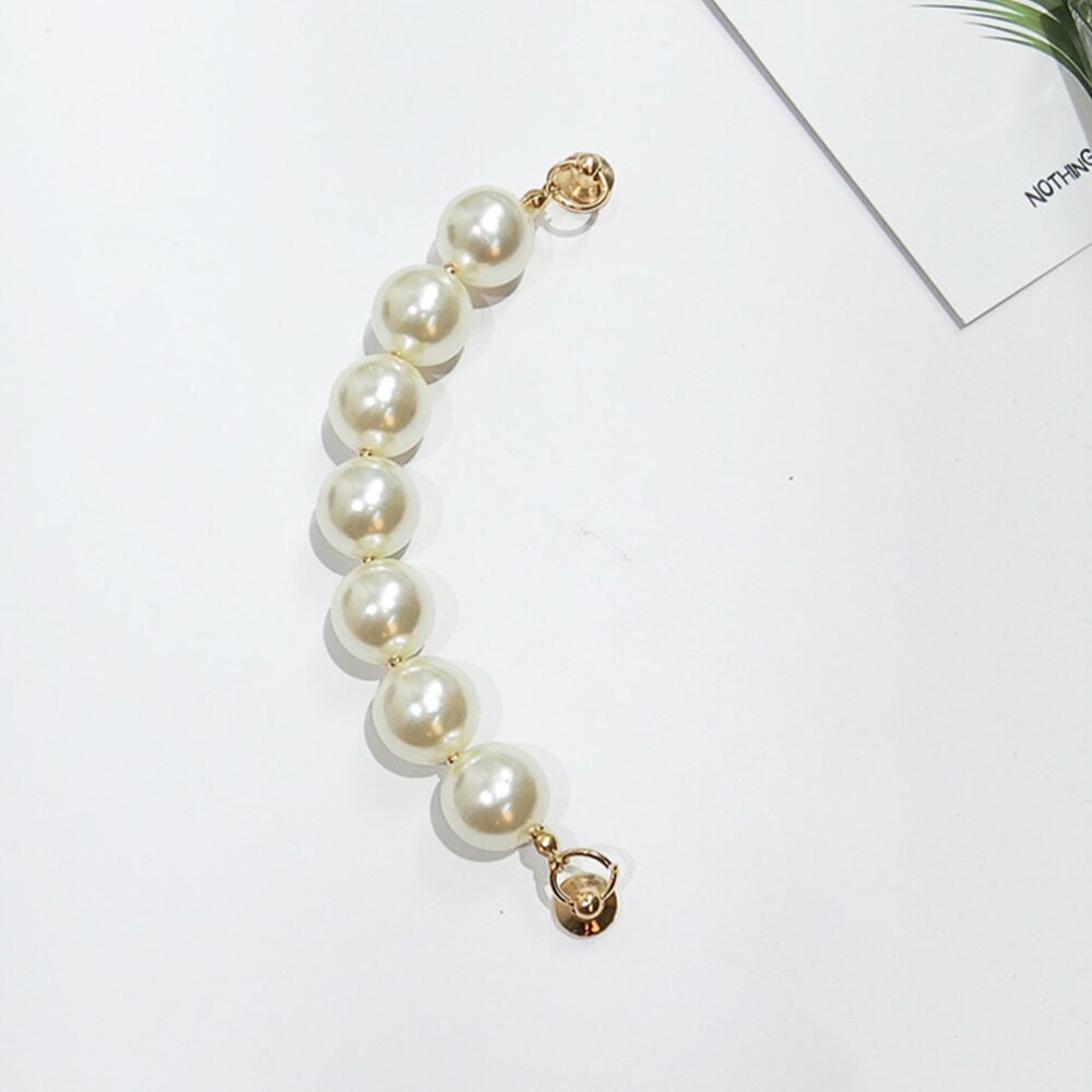 2 stücke praktisch fallen Kette Nachahmung Perle Perlen Finger Kette Stand Halfter