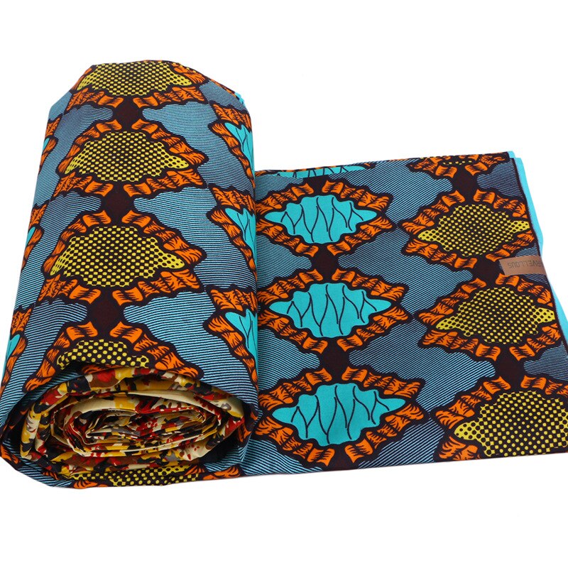 edle Wunderschöne Bunte Muster Druck Afrikanische Ankara Pagne Tissu Nigeria Wahre Garantierte Echt Wachs Stoff 6 Yards