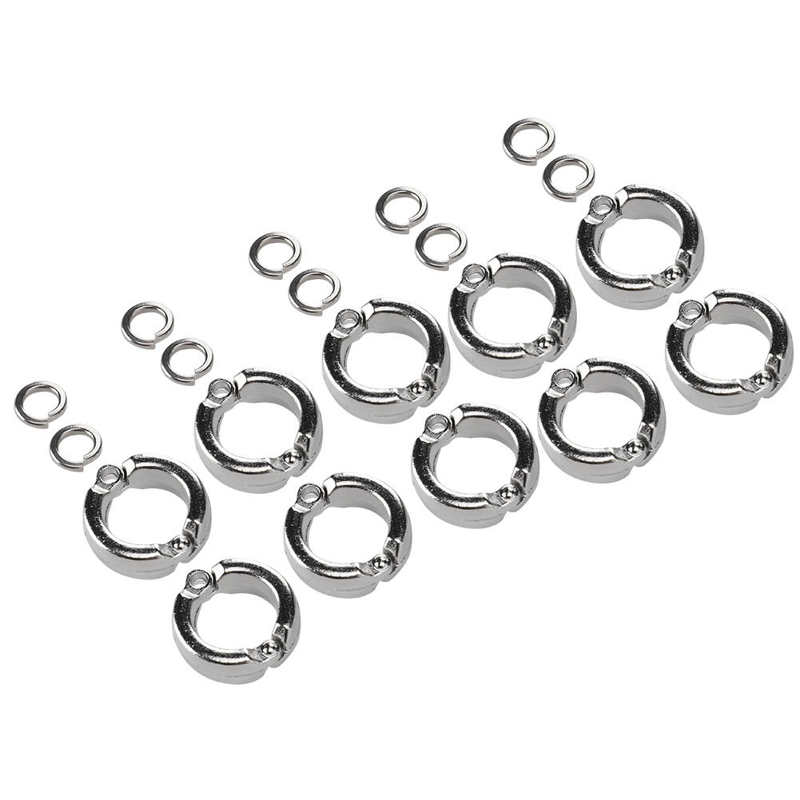 10Pcs Alloy Bird Parrots Foot Outdoor Fly Training Activity Foot Opening Clip Bird Cage Accessory