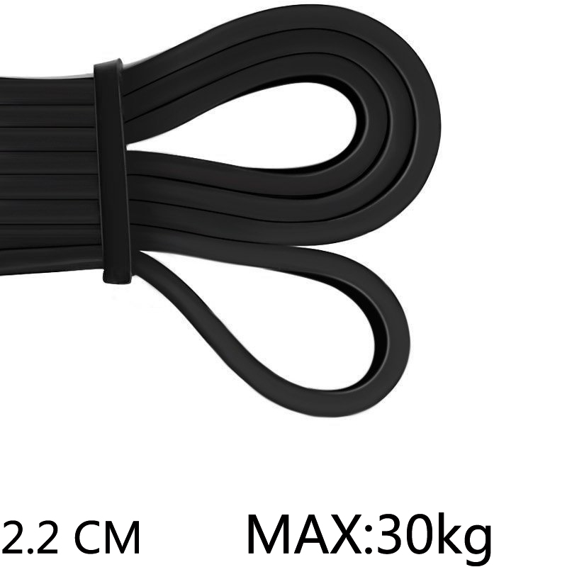 Modstandsbånd træning elastik træning ruber loop crossfit styrke pilates fitness udstyr træning expander unisex: Sort