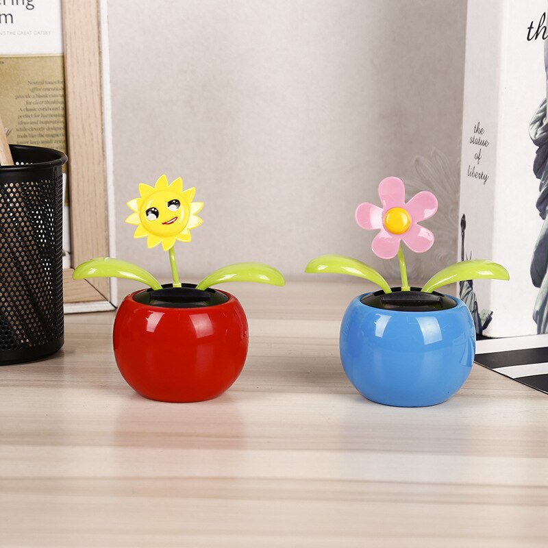 Magia Solar Powered Dancing Fiori Oscillante Bobble Regalo Del Giocattolo Auto Della Decorazione Della Novità Felice Danza Solare Giocattoli Regalo Per I Bambini