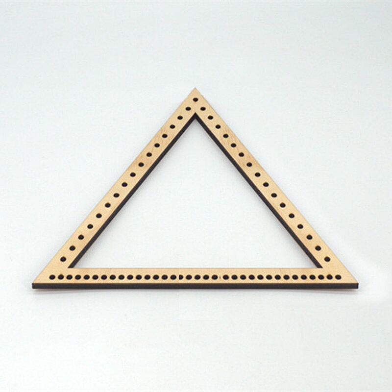 Herramienta para tejer telar Triangular de madera para tejer campanilla de viento hecha a mano atrapasueños adorno colgante en la pared suministros para el hogar: Small
