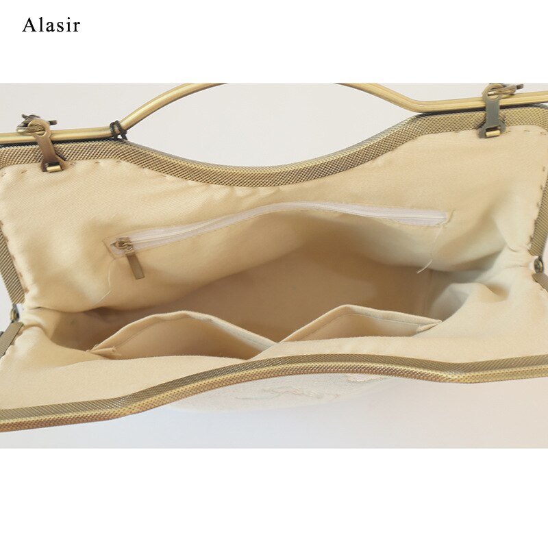 Alasir Original Artsy Bag Chinese Style Bags Vintange Women Handbags Cotton and Linen Crossbody Bags Embroidery Flowers Frame