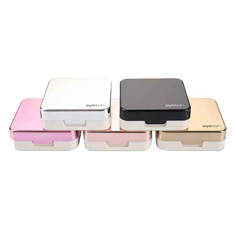 Contact Lens Case Mirror Soaking Container Business Travel Holder Kit Contact Lens Case Square Travel Portable