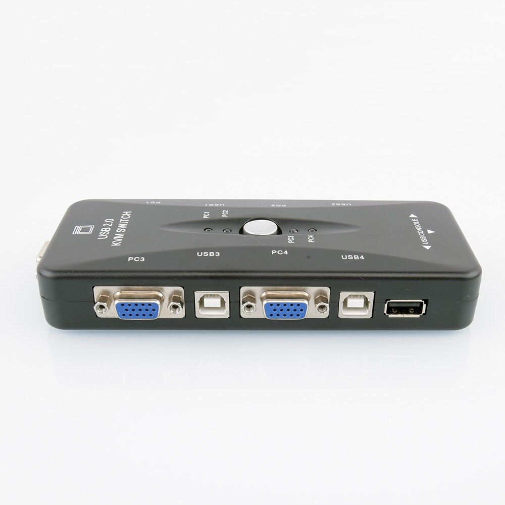 Neue 4 Hafen USB VGA KVM Schalter 4-in-1-aus-Splitter Adapter F 1 Monitor Maus Tastatur zu 4 PC