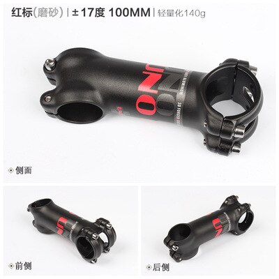 Uno mtb fiets stuurpen racefiets mountainbike stuurpen mtb 7/17 graden mat / glans 70/80/90/100/120/130mm fietsen fietsonderdelen: 17 graden 100 mat