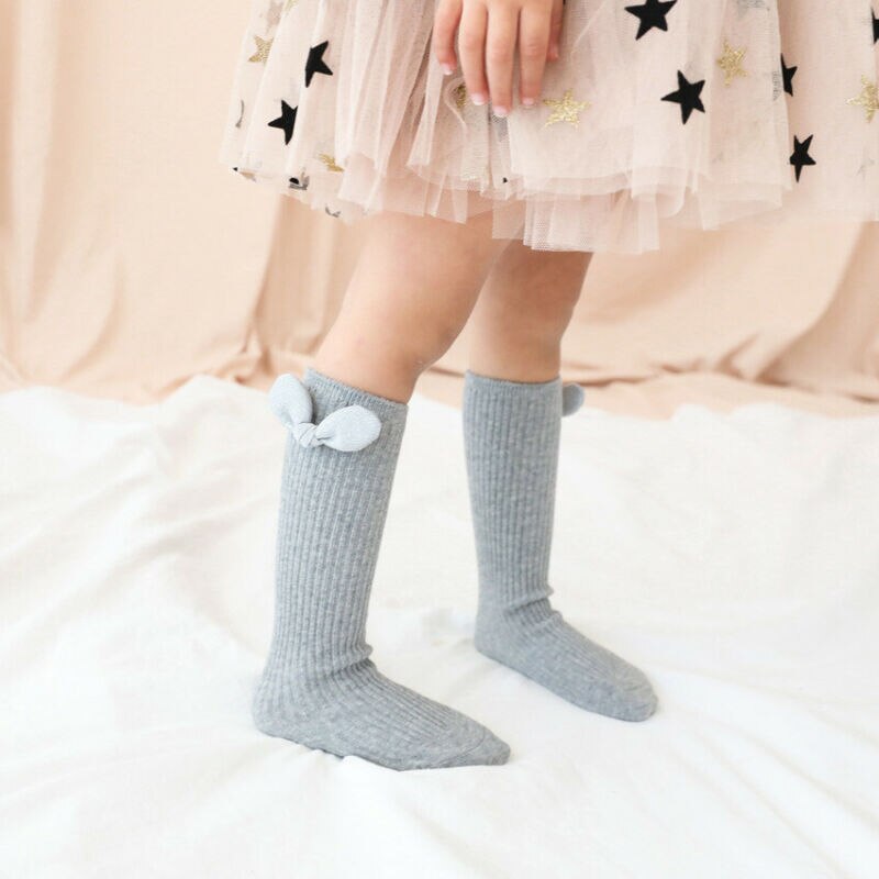 Baby børn piger spædbørn knæ høje sokker strømpe bomuld ben varme leggings
