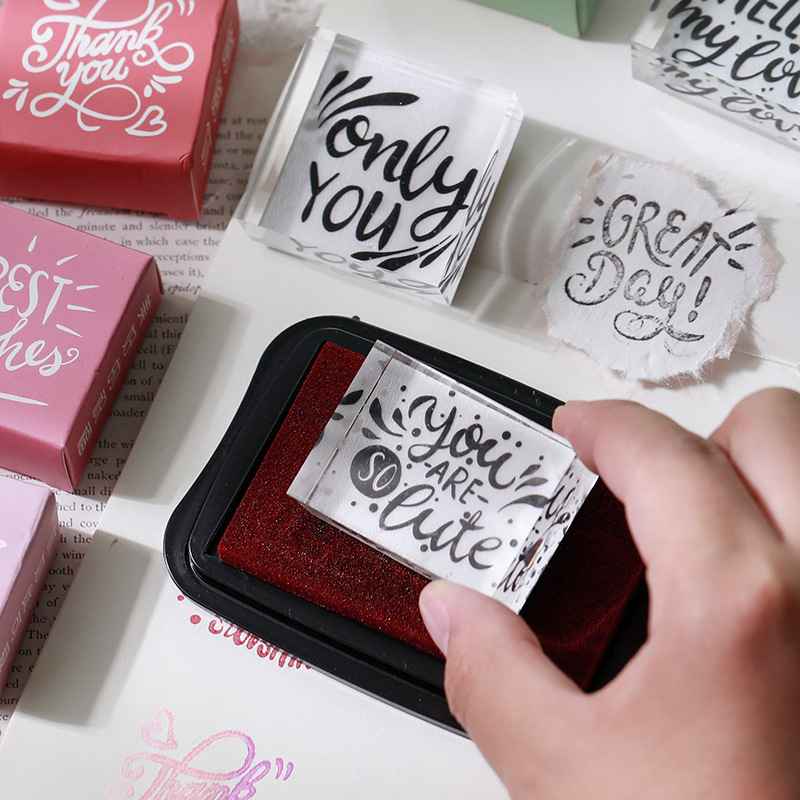 Acrylic Greeting Clear Stamping Blocks Tools Stamp for DIY Scrapbooking Crafts Cards Journal