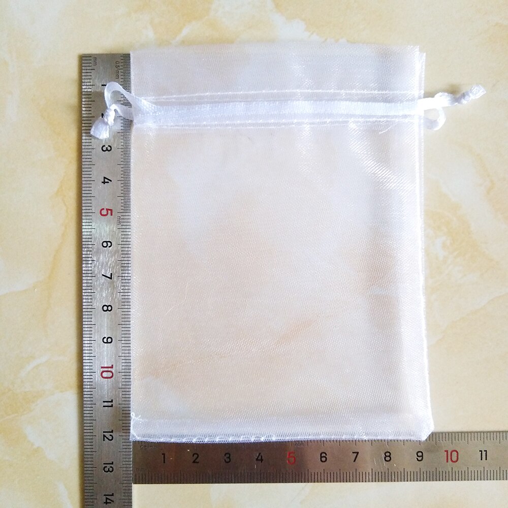 100pcs/lot 5x7 7x9 9x12CM Organza Bags Wedding Party Christmas Decoration Drawstring Bag Pouch Jewelry Packaging Bags