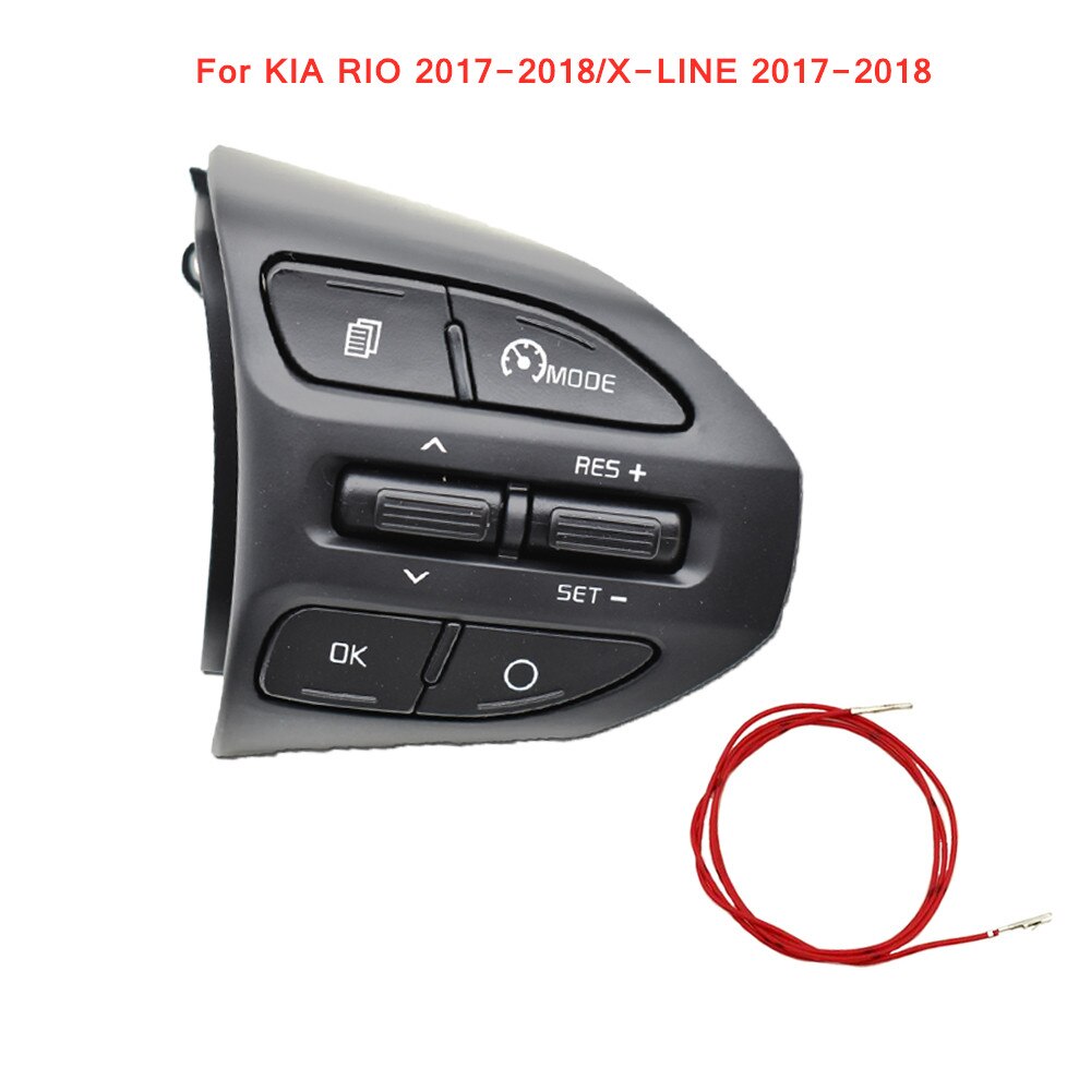 Multifunktionskontakt rat fartpilot volumen bluetooth knap til  k2 rio 4 kia rio x-line: K2- b-rød streg