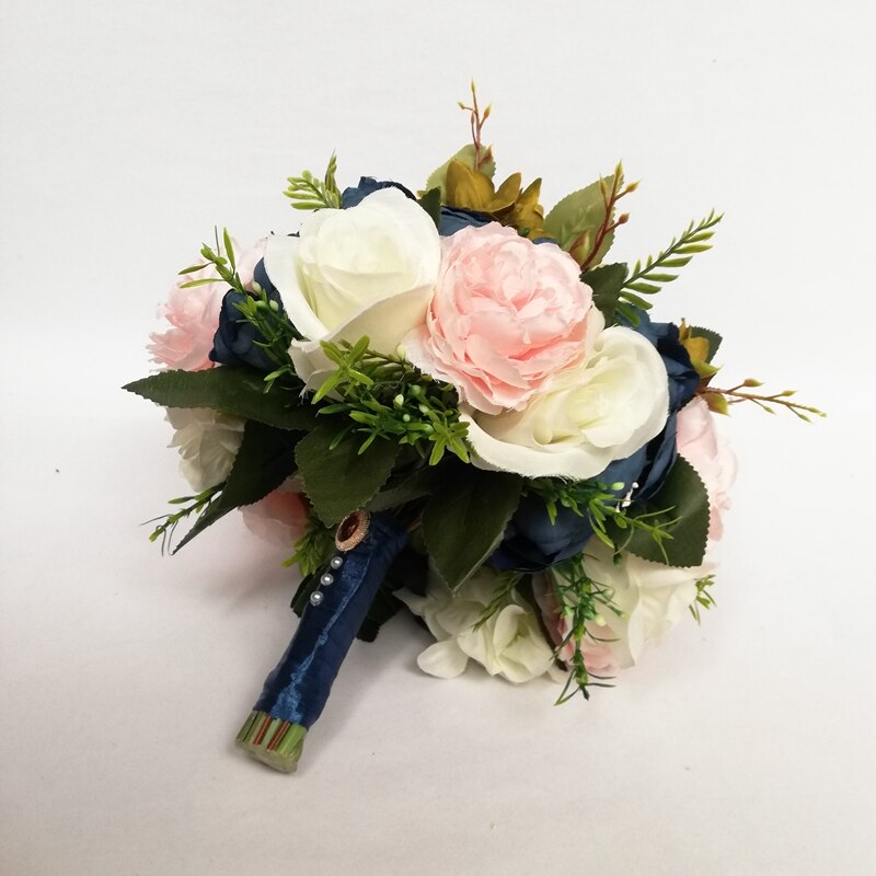 Bouquet Artificiale Blu - Fiori Finti Decorativi Per Casa O Regalo