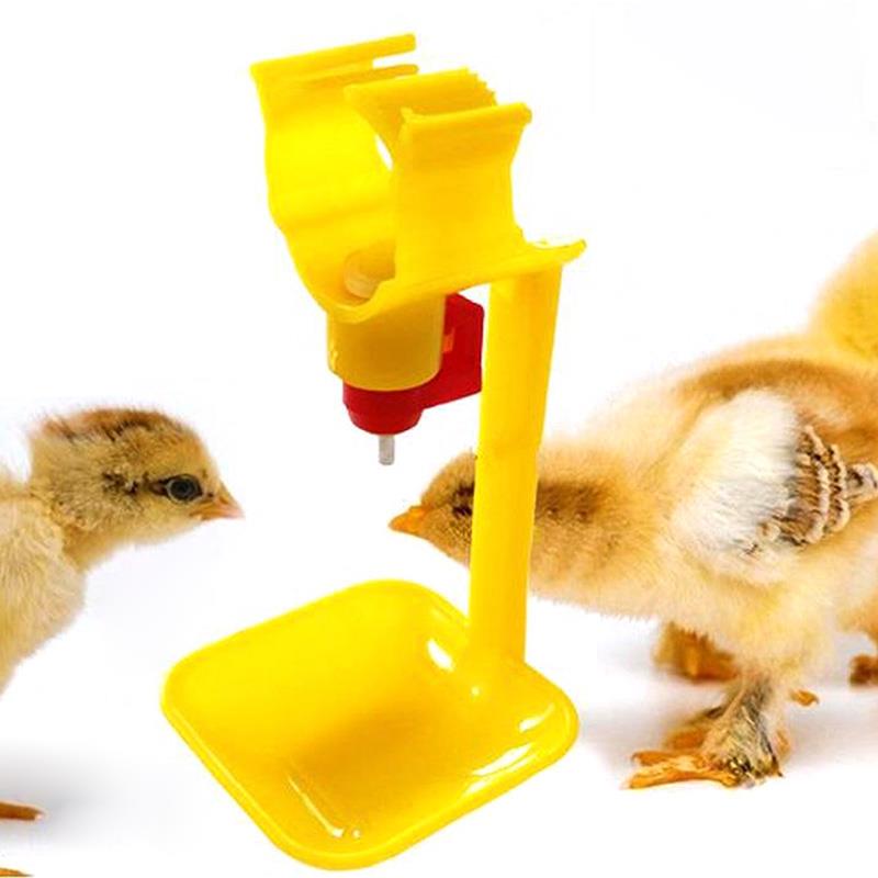 Praktisk 4 stk fjerkræ drikkere udstyr kylling drikke springvand slagtekylling kylling fodring dyr dobbelt fugle kæledyr forsyninger