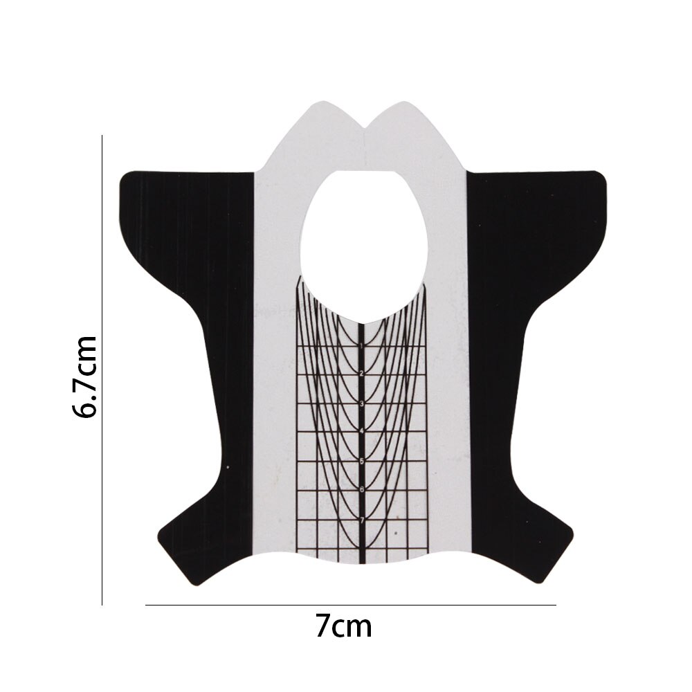 Nail Forms White-black Extension Acrylic Builder Form Guide For Nail Extension Stencil Manicure Tools