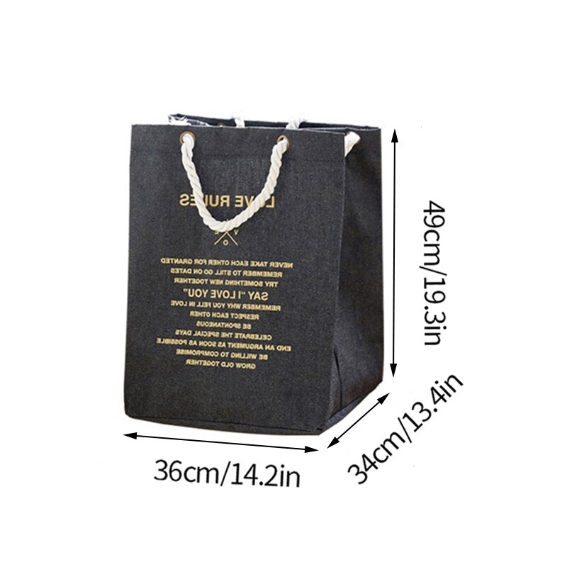 Dirty Clothes Storage Basket Bathroom Laundry Hamper Foldable Toy Storage Bag Cotton Linen Laundry Basket Clothes Organizer: Laundri basket S2  L