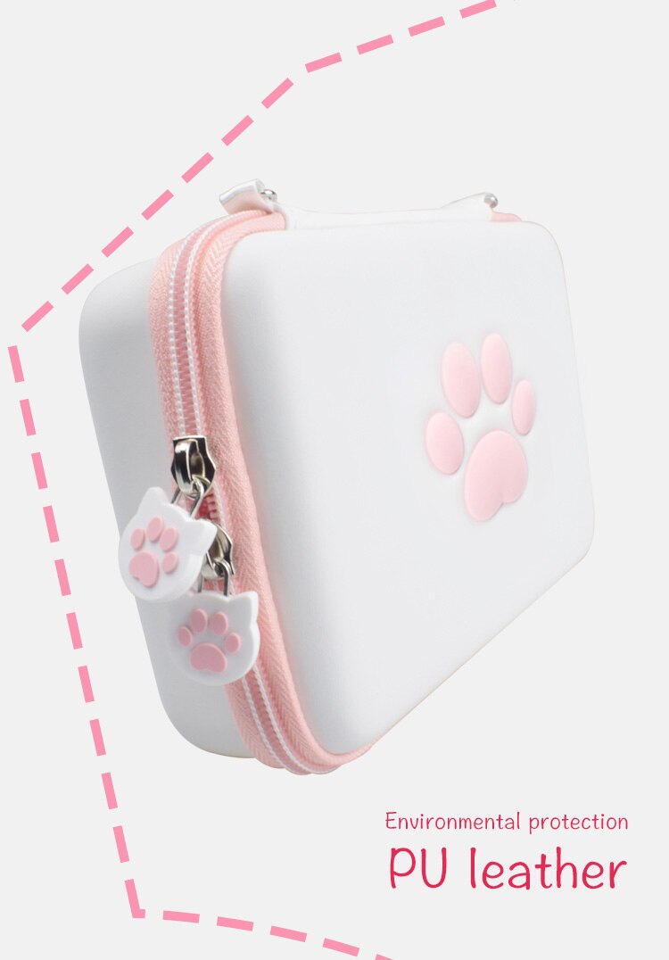 DATA FROG Cute Cat Paw Bag For Compatible-Nintendo Switch Console Hard Portable Travel Carrying Case For Switch Lite Accessories