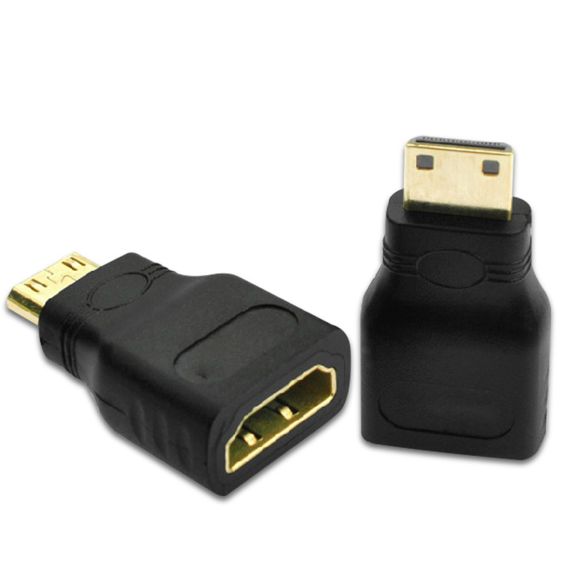 Mini-compatibel naar HDMI-compatibele adapter Vergulde 1.4 3D-verlengadapter 1080P-converter Audio- en video-converter