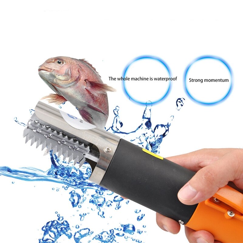 JHD-Electric Fish Scaler Fishing Scalers Clean Fish Remover Cleaner Descaler Scraper Seafood Tools US Plug