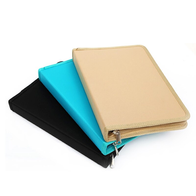Estuche de tela para lápices de 36, 48 y 72 agujeros, estuche de tela para lápices, bolsa de lápices de Color sólido con cremallera, estuche de bolígrafo para bocetos, escolares para estudiantes
