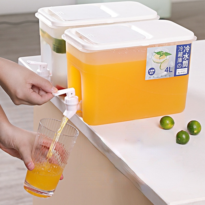 3.5L/4L/6L Water Jug With Faucet Cold Water Bottle Kettle TeaPot Lemon Juice Jugs Drinkware Container Heat Resistant Pitcher