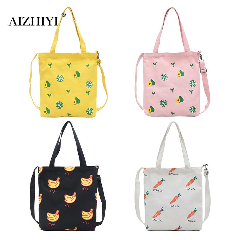 Kvinnor canvas casual axel crossbody väska kvinnlig enkel stor kapacitet dam messenger handväska