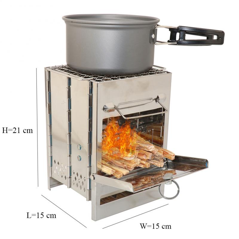 all'aperto mini Griglia Pieghevole in Acciaio Inox barbecue barbecue Stufa di Legno Portatile Leggero di Cottura Pieghevole Zaino in Spalla di picnic