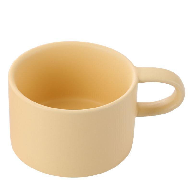 Tasse à café en céramique givrée | Macarons simples cintrés de Style japonais, tasse de petit déjeuner, tasse des amoureux: G
