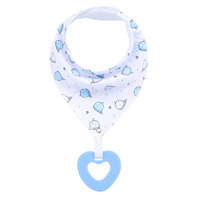 100% coton bio bébé Bandana bavoirs et jouets de dentition Super absorbant et doux unisexe -né bavoirs
