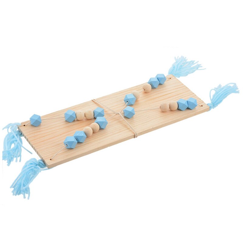 Bedroom Decoration Wall Hanging Ornaments Tassel Beads Pendant Wooden Board Storage Shelf Rack Photo Props Child Kid Room Home: O