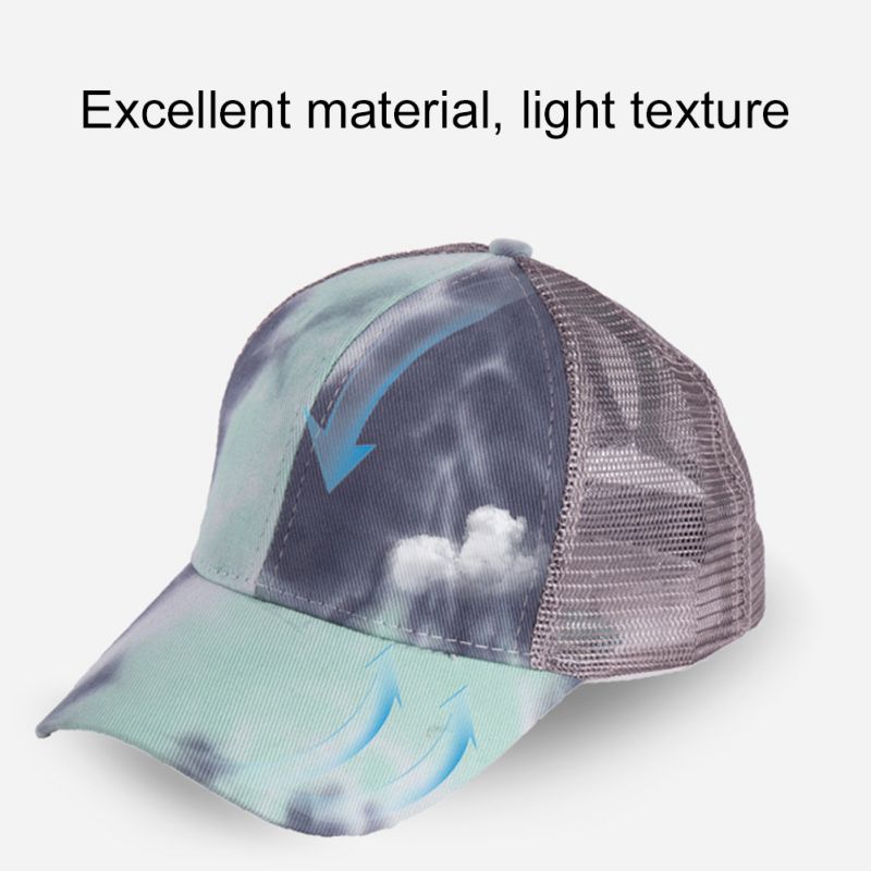 Outdoor Baseball Cap Sun Shade Breathable Cotton Ponytail Hat Adjustable Back Closure For Messy High Buns Sports cap