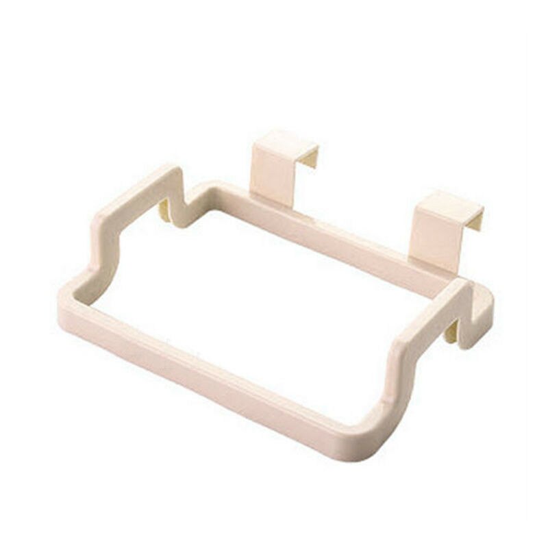 Hanging Trash Garbage Rubbish Kitchen Carrier Plastic Bag Bin Sack Hanger Holder: Beige
