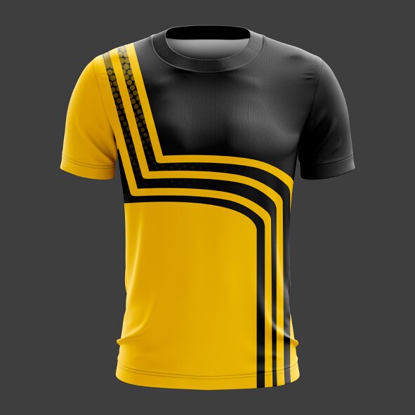 Camiseta padel para hombre mujer deporte ocio de colección colores poliester ajustada amarillo negro tenis padel verano