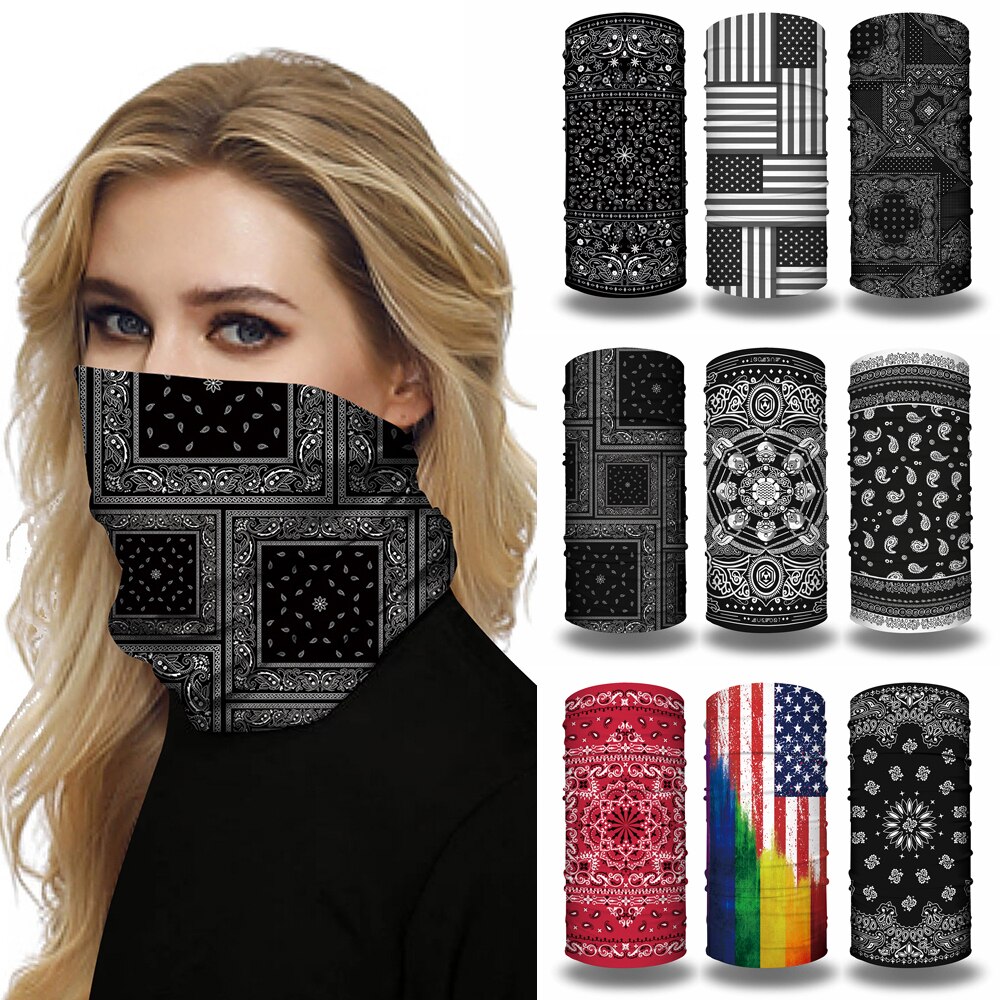 25*50cm bandana unisex sjaal outdoor bedrukt gaiter rijden dubbelzijdig