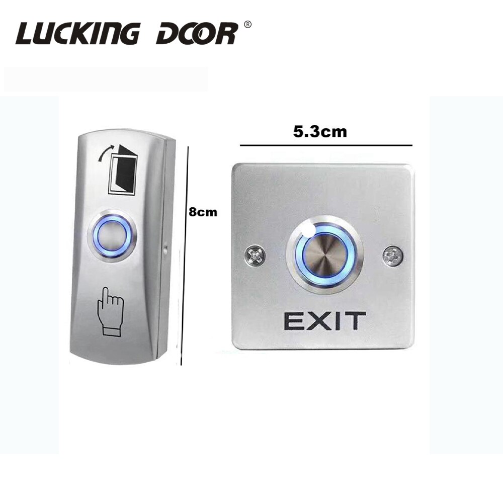 Backlight Zinc Alloy GATE DOOR Exit Button Exit Switch For Door Access Control System Door Push Exit Door Release Button Switch