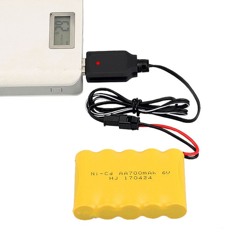 Usb 6v 250ma nimh / nicd batteri usb-laddare  sm 2p elektriska leksaksladdare  q6pa