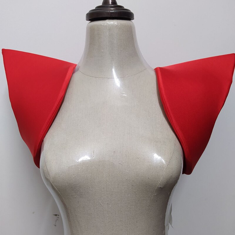 Exaggerated Flying Shoulder Vest Nightclub DJ Singer DS Stage Clothes Men And Women'S Performance Costume Accessories VDB2444: Red