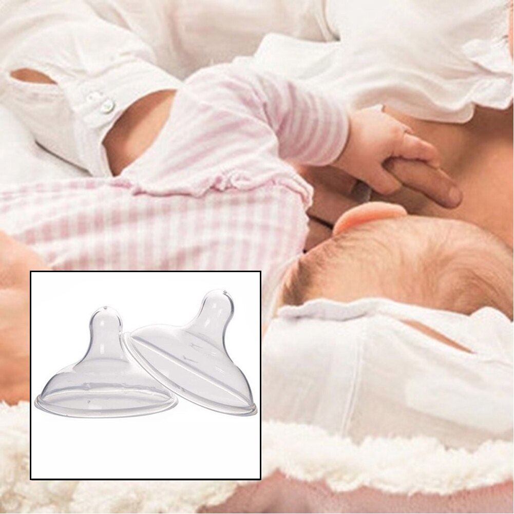 2pz Molle Del silicone Tettarelle Da Biberon Scudo Ciuccio Forma Riutilizzabile Trasparente Dopo Il Parto Accessorio Lavabile Latte Estrattore Rilievo Del Seno