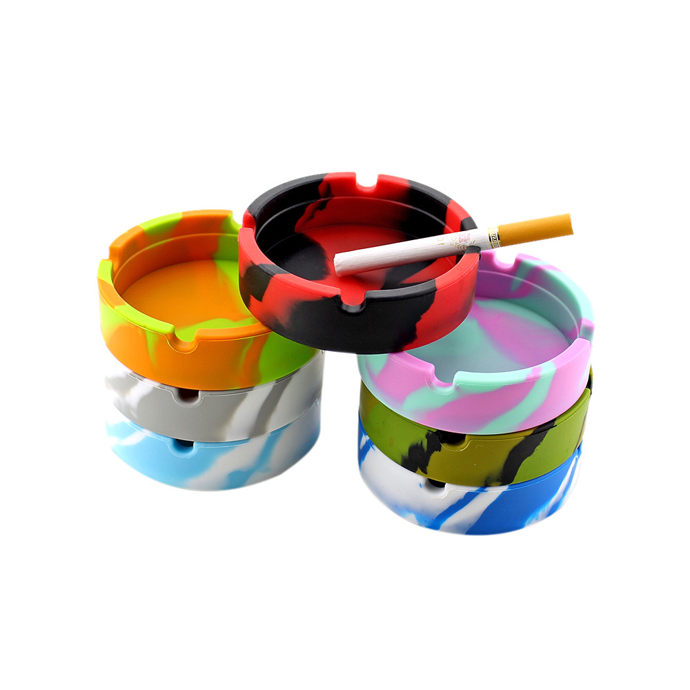 Silicone Ashtray Premium Silicone Rubber High Temperature Heat Resistant Round Ashtray