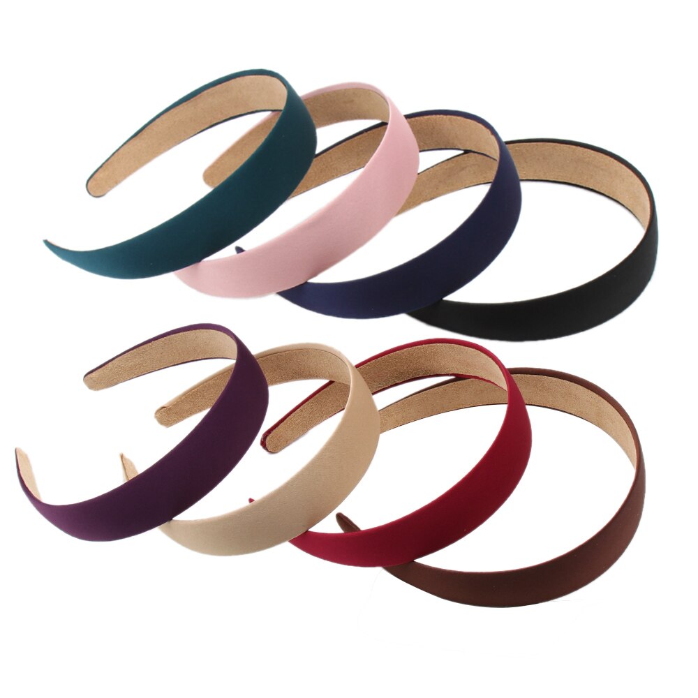 1PC Plastic Canvas Wide Headband Hair Band Headwear Solid Hair Accessories For Women