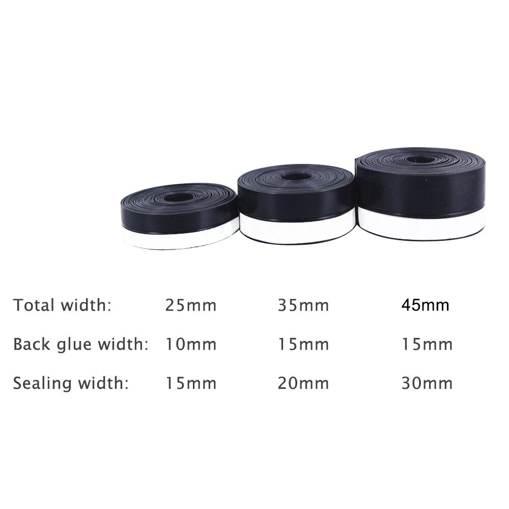 25/35/45mm Door Window Seals Silicone Rubber Sealing Strip Door Bottom Windproof Insect-proof Window Insulation Adhesive Tape