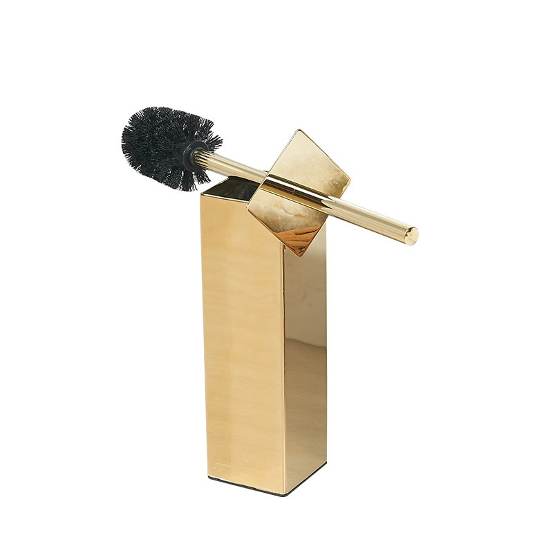 Vidric 304 Gouden Wc Borstel Set Vloer, Badkamer Wc Borstel Kit, geen Dode-Gratis Geperforeerde Wc Borstelhouder Goud Kleur