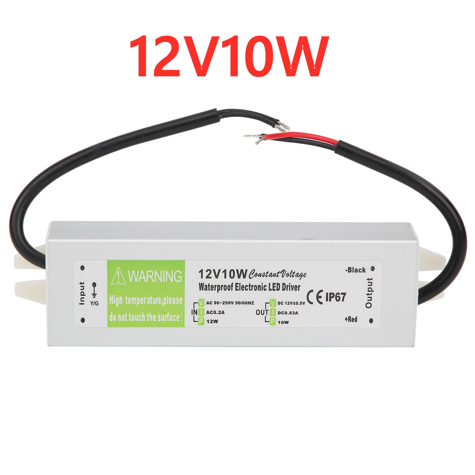 12v 24v strømforsyning 10w - 400w 500w 12 24 volt transformator  ac 220v til  dc 12v 24v utendørsbelysning  ip67 vanntett ledet-sjåfør