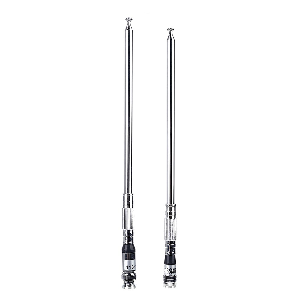 Antenne fouet télescopique à usages multiples, pièce de rechange pour récepteur Radio à Airband Aviation SMA BNC, 1 pièce de 1M, 118-136MHz évolutif