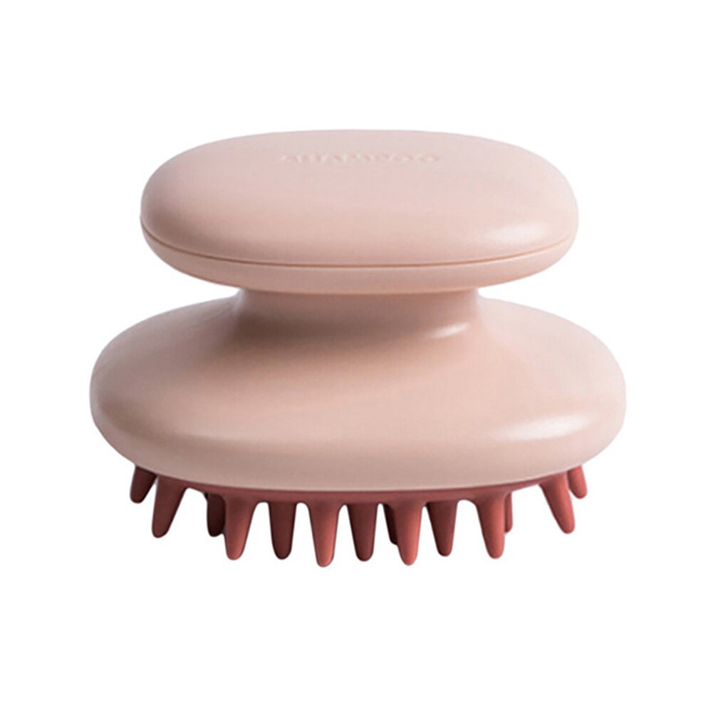 Spazzola per Shampoo testina palmare ABS cuoio capelluto Shampoo spazzola per massaggio Airbag in Silicone Mini pettine per massaggio meridiano: Colore rosa