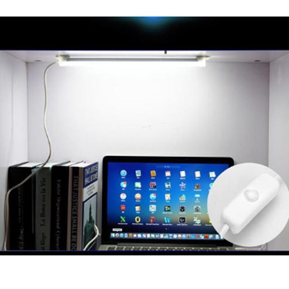 USB LED Desk Lamps 24 LED Strip Bar Light DC 5V SMD 2835 32cm for Bedside Reading Working Studying Lighting