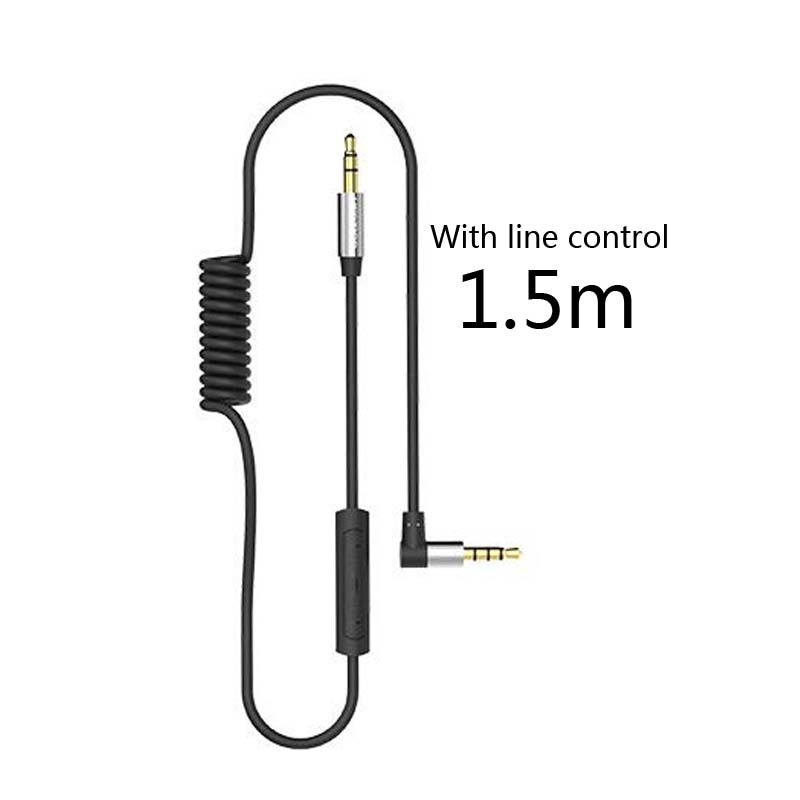 Câble Audio auxiliaire, Jack 3.5mm mâle à mâle, câble à ressort, adapté aux écouteurs de voiture, haut-parleurs