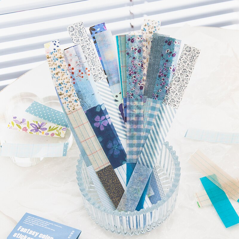 30 stk fantastisk fargeserie dekorative lange klistremerker scrapbooking etikett dagbok skrivesaker album telefon ins tidsskrift planlegger