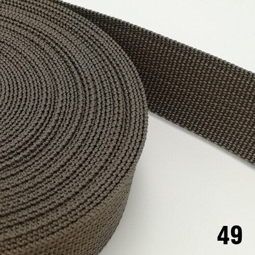 25mm Webbing 10meter long 1&quot; polypropylene for Bag Sewing Belt Webbing Strap dog collar line Strapworks: 49 Medium Taupe
