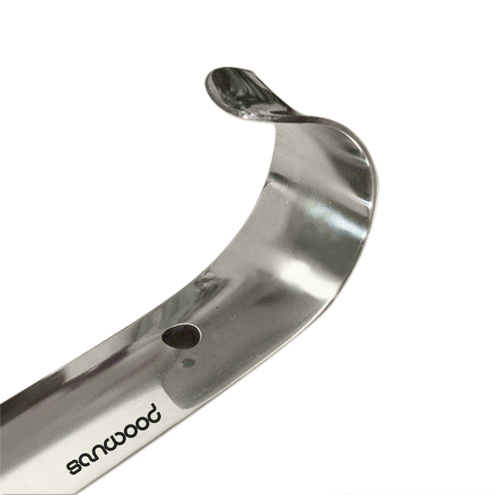 Durable Handle Metal Silver Color Shoe Horn Easy to Use Convenient Lifter Long Shoespooner 9IGT