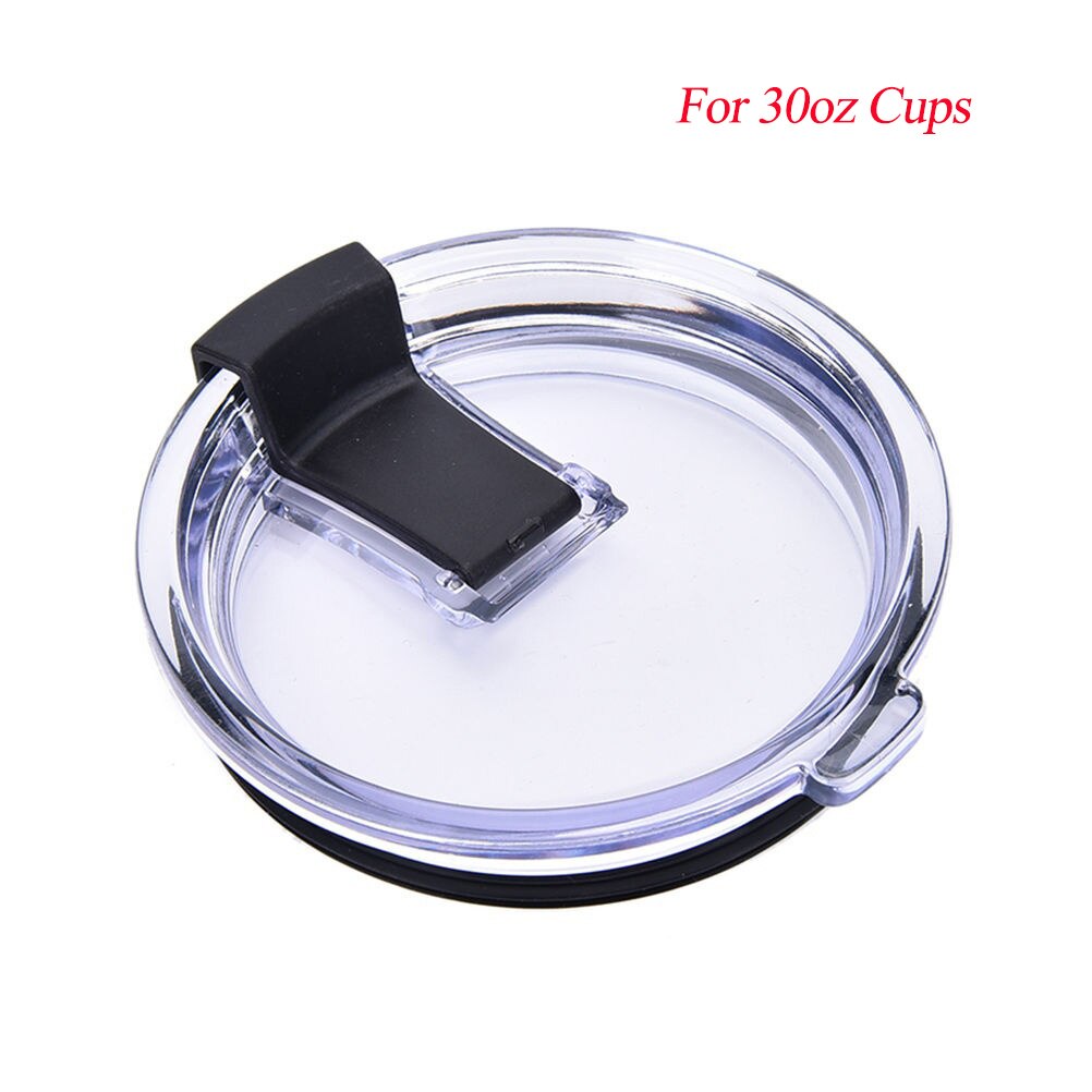 Water Bottle accessories Crystal Clear Tumbler Cup Splash Spill Proof Seals Lid With Slider Closure For 20/30oz bottle covers: Black 30oz